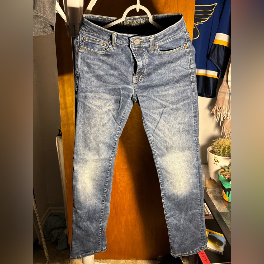 American Eagle Outfitters Blue Straight Cut Jeans